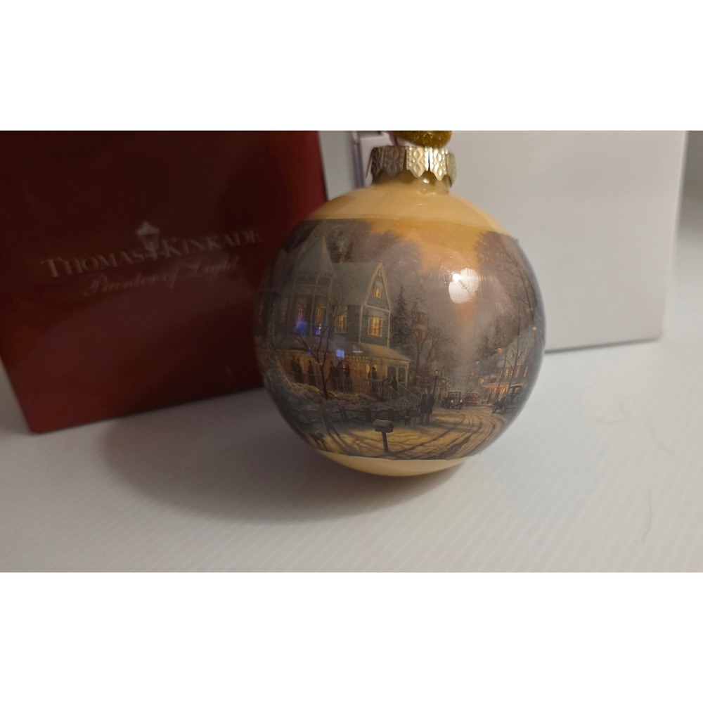 Thomas‎ Kinkade Glass Christmas Ornament 2011 Sears Limited Edition Preowned